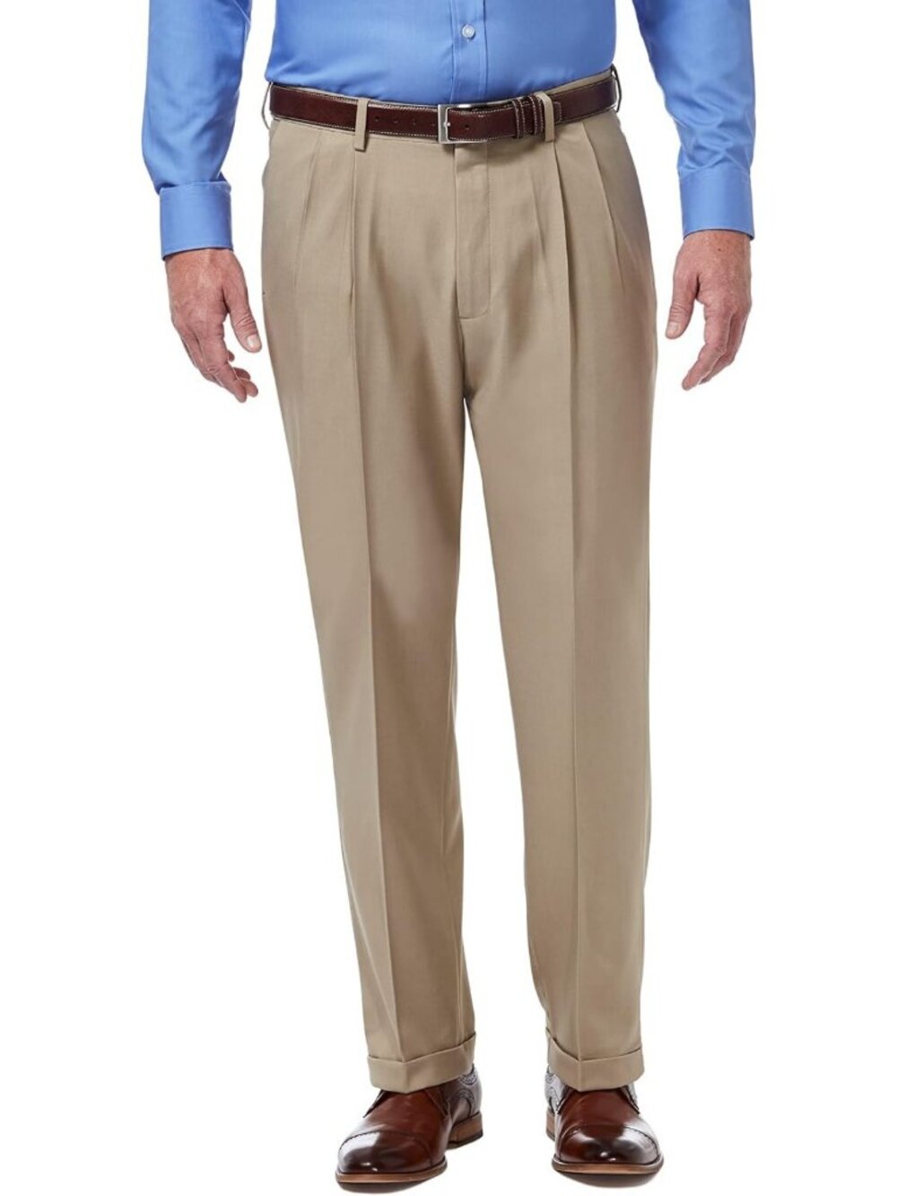 Men's Classic Fit Pleated Comfort Dress Pants - Versatile Formal Wear for Work